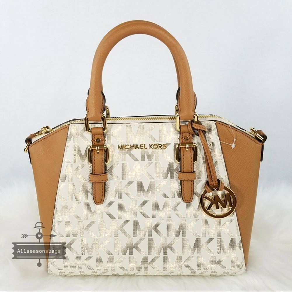 NWT Michael Kors Medium Ciara Satchel Acorn Bag - Picture 1 of 8